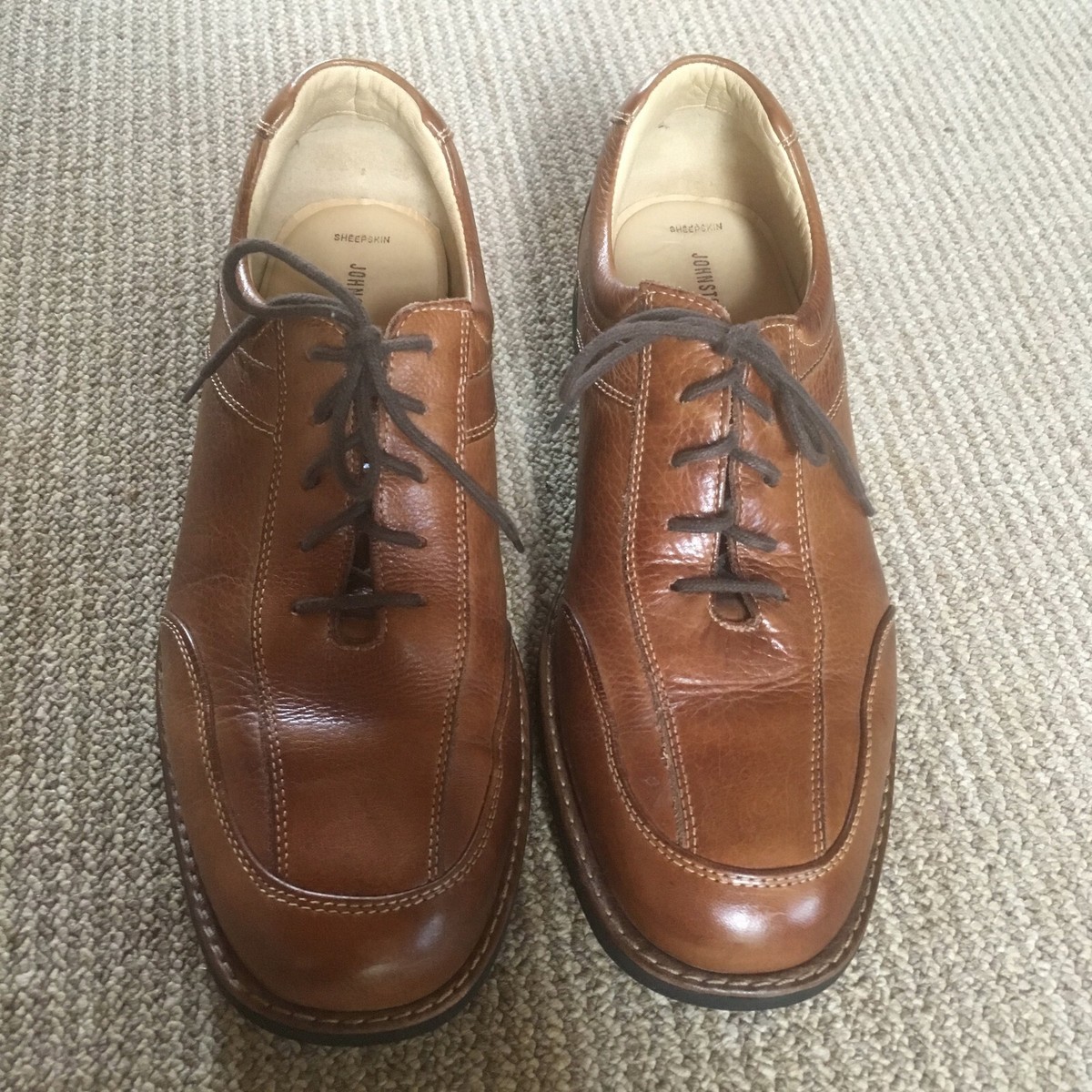 Johnston & Murphy Men\'s Sheepskin Shoes Tan 10M Johnston Murphy Sheepskin Vented Flex System Mens Shoes Size  main image 2
