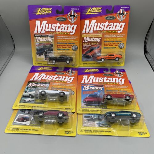 Complete Set Of 6 1999 Johnny Lightning Mustang Illustrated Series Collection