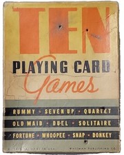 1940 Vintage Whitman Publishing Co Ten Playing Card Games Complete