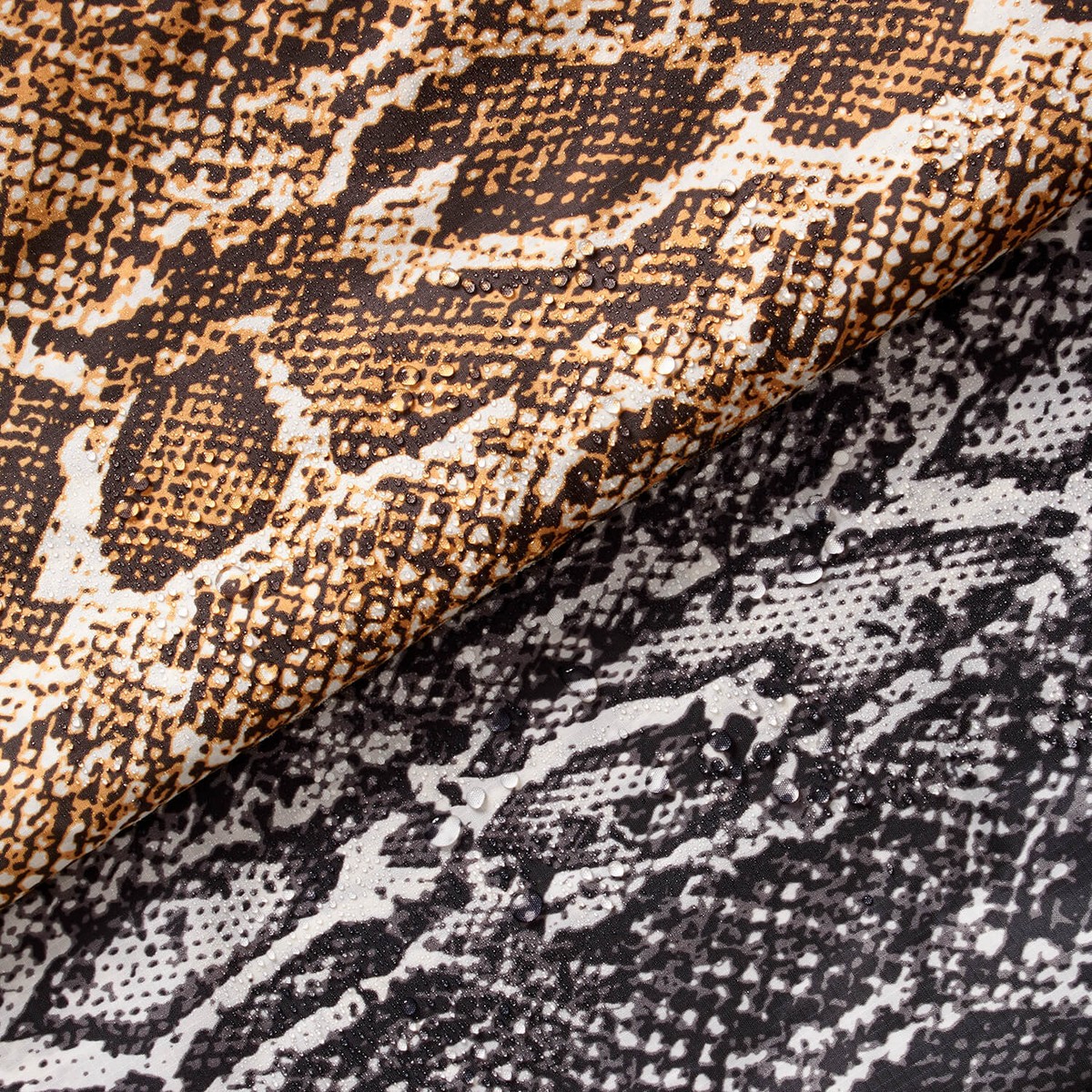 Ottertex® Nylon Ripstop 70 Denier (PU Coated) - Snakeskin Print 