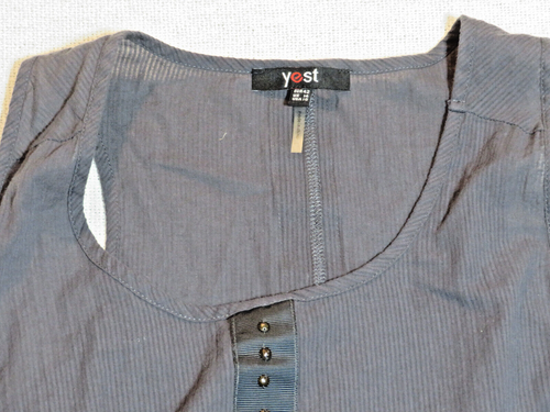 Yest Sleeveless Charcoal Blouse Women's Size 10 - Picture 2 of 3