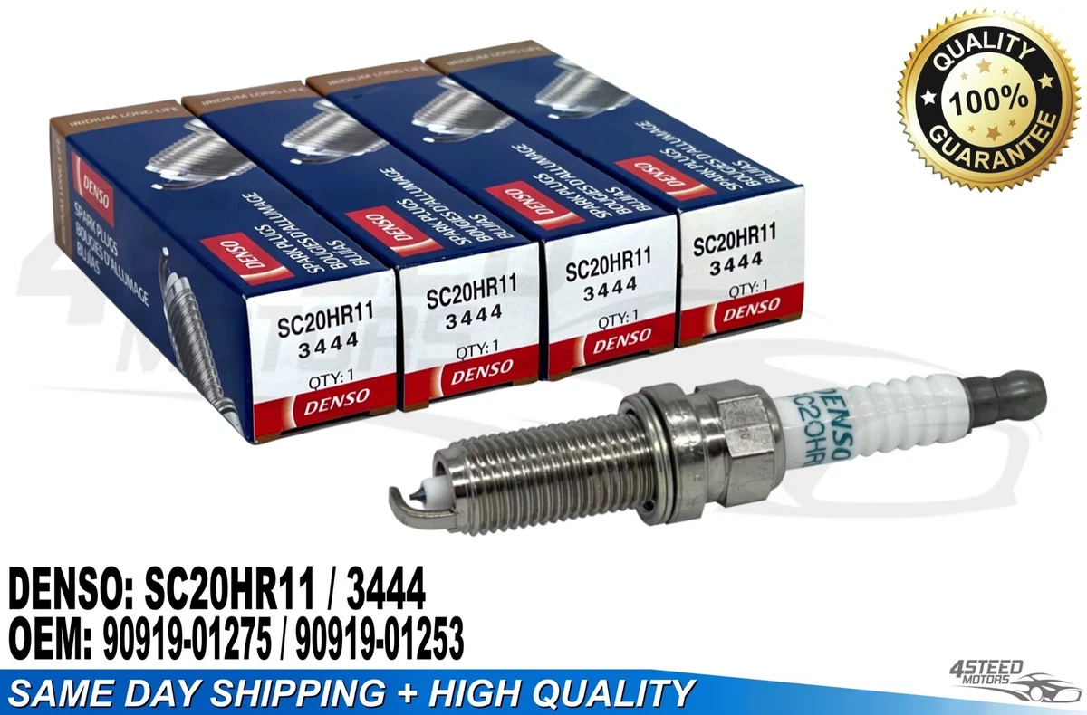 4 PCS Iridium Spark Plugs 90919 01253 01275 SC16HR11 3444 SC20HR11