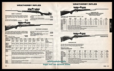 1987 WEATHERBY Rifle 2 AD LOT Mark V Lazermark Euromark Vanguard VQS and VGS