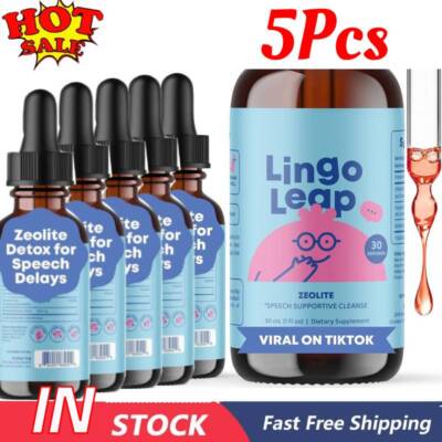 Lingo Leap Children's Drops - Zeolite Detox for Speech Delays Therapy -5Pcs=DE