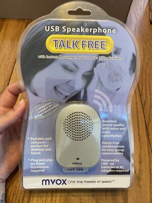 MVOX MV100 PORTABLE USB SPEAKERPHONE With Hands-Free Plug & Play Voice Chatting