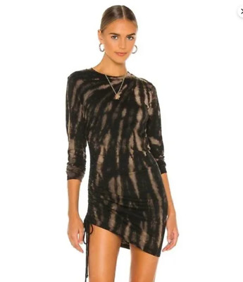 Pam & Gela Tie Dye Cinched Mini Dress S LA Cool Girl Indie Edgy Whimsigoth