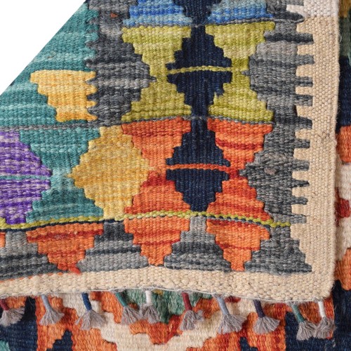 Pure Wool Chobi Vegetable Kilim Runner Afghan Long Area Rug 6.3x2.4 ft - Picture 6 of 8