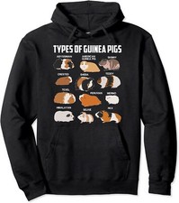 Types Of Guinea Pigs Owner Cool Animal Kids Xmas Gift Unisex Hooded Sweatshirt