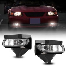 For 1999-2004 Ford Mustang Fog Lights Driving Clear Lens Bumper Lh Rh Pair For 1999-2004 Ford Mustang Fog Lights Driving Clear Lens Bumper Lh Rh Pair