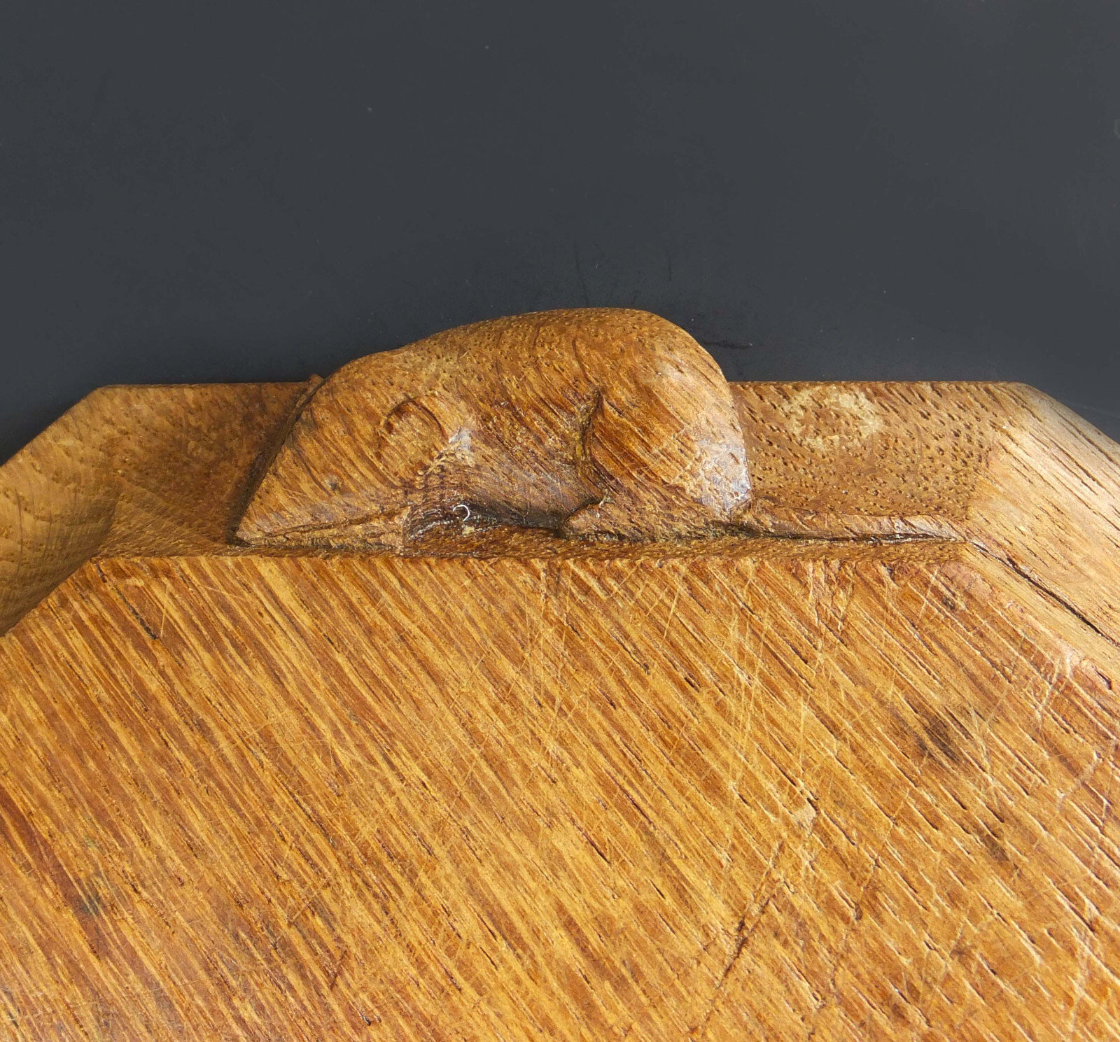 WONDERFUL EARLY HAND CARVED OAK ROBERT 'MOUSEMAN' THOMPSON BREAD