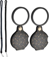 2PCS 15X Small Pocket Magnifying Lenses Glass, Mini Folding Magnifier Glass w...