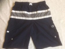 Ocean Pacific OP Large 10/12 Boys Swim Trunks Swimming Blue Pockets Cruise Wear