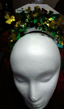 ST. PATRICK'S DAY GREEN GOLD TINSEL IRISH SHAMROCK CLOVER HEADBAND