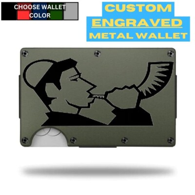 Custom HORN BLOWER Laser Engraved Wallet - Pick A Wallet Color