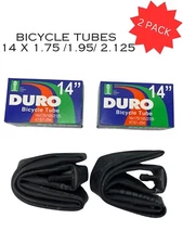 2 PACK Bicycle Inner Tubes 14 X 1.75 / 14 X 1.95 / 14 X 2.125 DURO Kids Bike