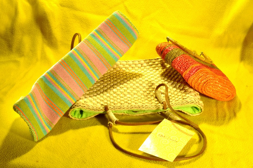 SPRING SUMMER LADIES THREE LOVELY HANDMADE BAGS COLORFUL ACCESSORIES ...