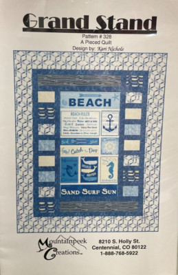 MOUNTAINPEEK CREATIONS #MPC328 - GRAND STAND QUILT PATTERN, 54.5''x67.5''