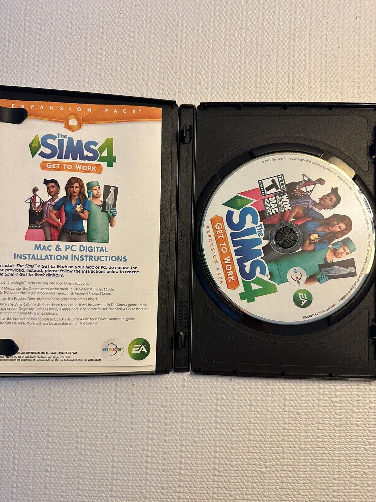 The Sims 4 and Sims 4 Get to Work Expansion PC CD-ROM Game Free Postage