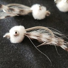 SALTWATER FLY FISHING FLIES BONEFISH PUFF SHRIMP SIZE # 4 CUSTOM TIED WHITE