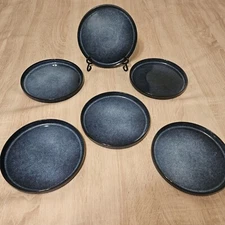 Famiware Stoneware Star Series 6 Piece Salad Plate Set Nebulas Blue New