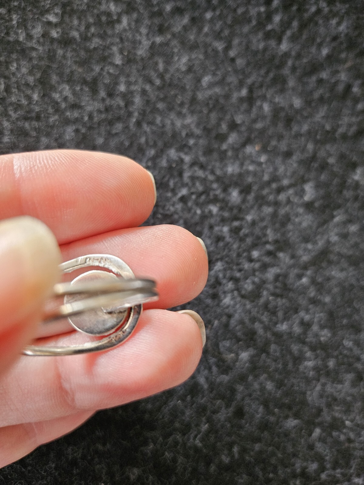 Beautiful Solid Sterling Silver Ring With Round G… - image 8