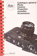 Leitz General Catalog, Photo, Cinema, Projection, Binoculars, Accessories. 1975.