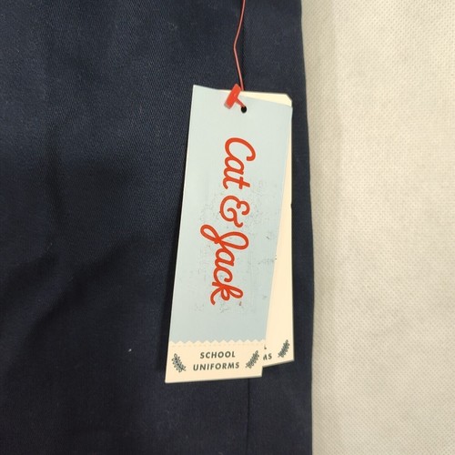 Cat and Jack Navy Blue Skirt Skort with Bike Shorts Girls Size 14 School Uniform - Picture 3 of 9