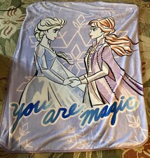 Disney Frozen 2 Elsa Anna plush Throw/blanket 46" x 60" NEW