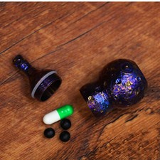 Pure Titanium Waterproof Pill Holder Case Container EDC Keychain Pendant Gift