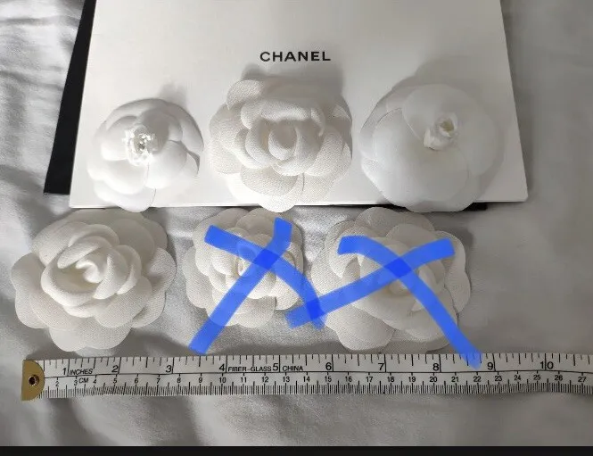 Authentic Chanel Fabric Camellia Flower Sticker Gift Packaging price is for  ONE