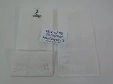 Qty 50 #2 White Paper Kraft Snack Lunch Grocery Merchandise Retail Bags