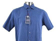 NEW Daniel Cremieux Classics Washed Men's Short Sleeve Striped Shirt Size L