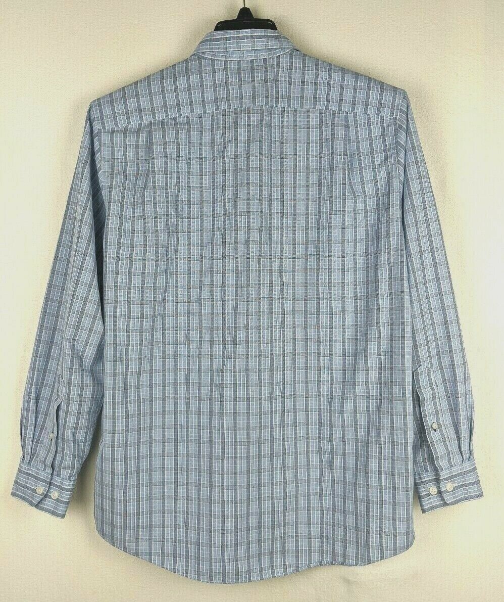 LL Bean Men's Button Down Shirt Size S 100 Cotton Check Plaid Long Sleeve eBay