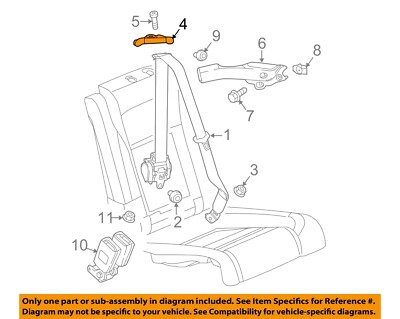 GM OEM 16-19 Cascada Restraint Systems Rear Seat Belts-Seat Belt Guide 13437317