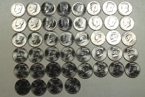 2003 - 2024 P&D Kennedy Half Dollar. Gem Brilliant Uncirculated  Mint Roll Set