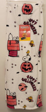 Peanuts Snoopy Happy Halloween Throw Blanket 50" x 70" White Pink Berkshire