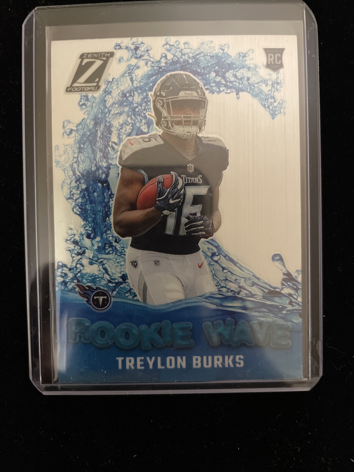 2022 Panini Zenith Football Treylon Burks Rookie Wave Blue Prizm