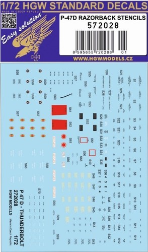 Hgw 572028 1/72 Decal for P-47D STENCILS Accessories for aircraft - Picture 5 of 5