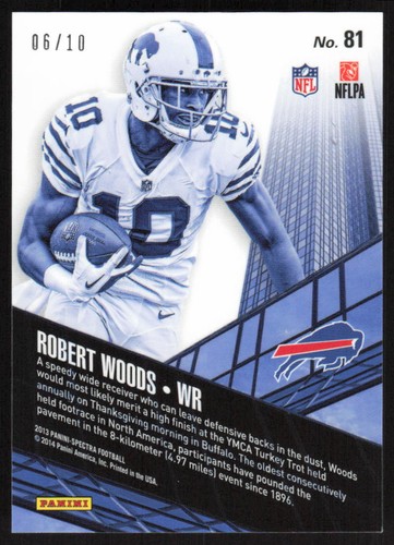 2013 Panini Spectra City Limits Gold Rookie #81 Robert Woods /10 Buffalo Bills - Picture 2 of 2