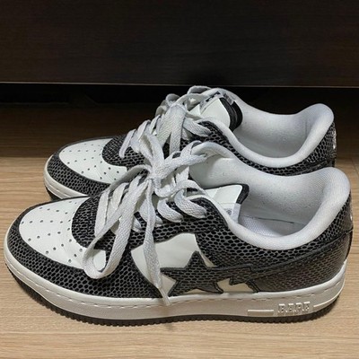 A BATHING APE BAPESTA Black Snake Sneaker 25,5 cm US7,5 Neu Karton