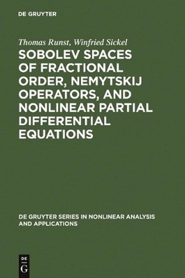 Sobolev Spaces of Fractional Order, Nemytskij Operators, and Nonlinear Partial D