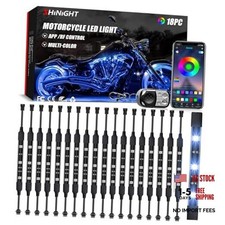 18 Pcs Motorcycle LED Light Kits, App Control 18pcs Series Connection