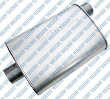 Dynomax Thrush Hush Super Turbo Muffler 2.5 In. Offsetcenter Aluminized Dynomax Thrush Hush Super Turbo Muffler 2.5 In. Offsetcenter Aluminized