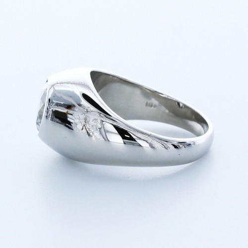 Anello Uomo Classico 2,54 Carati H SI2 Taglio Tondo Diamante Naturale Certificato Platino - Foto 4 di 8