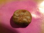 ANCIENT PRECOLUMBIAN MESOAMERICAN BANDED GREEN MAYAN JADE BEAD 14.9-12.9--6.4 MM — photo 2
