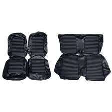 Upholstery Full Set W Bucket Seats Black Standard Interior Coupe 1966 Mustang