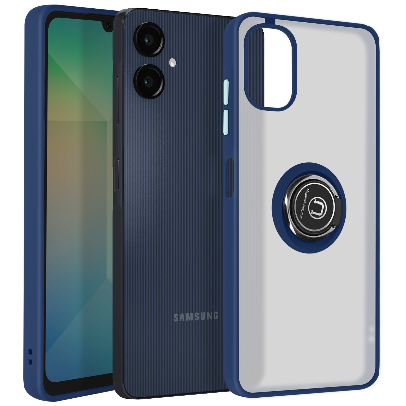 Evitez les chutes du téléphone avec la coque Galaxy A06 à anneau