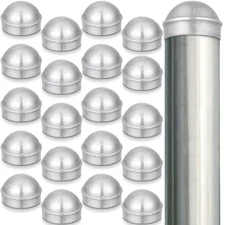 20 Pcs 2-3/8"Chain Link Fence Post Cap Round Dome External Caps Aluminum Only