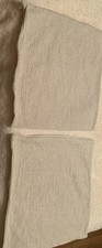 Pair/ 2 Ralph Lauren 22 Metallic Silver Thread Tan Beige Pillow Cover Set