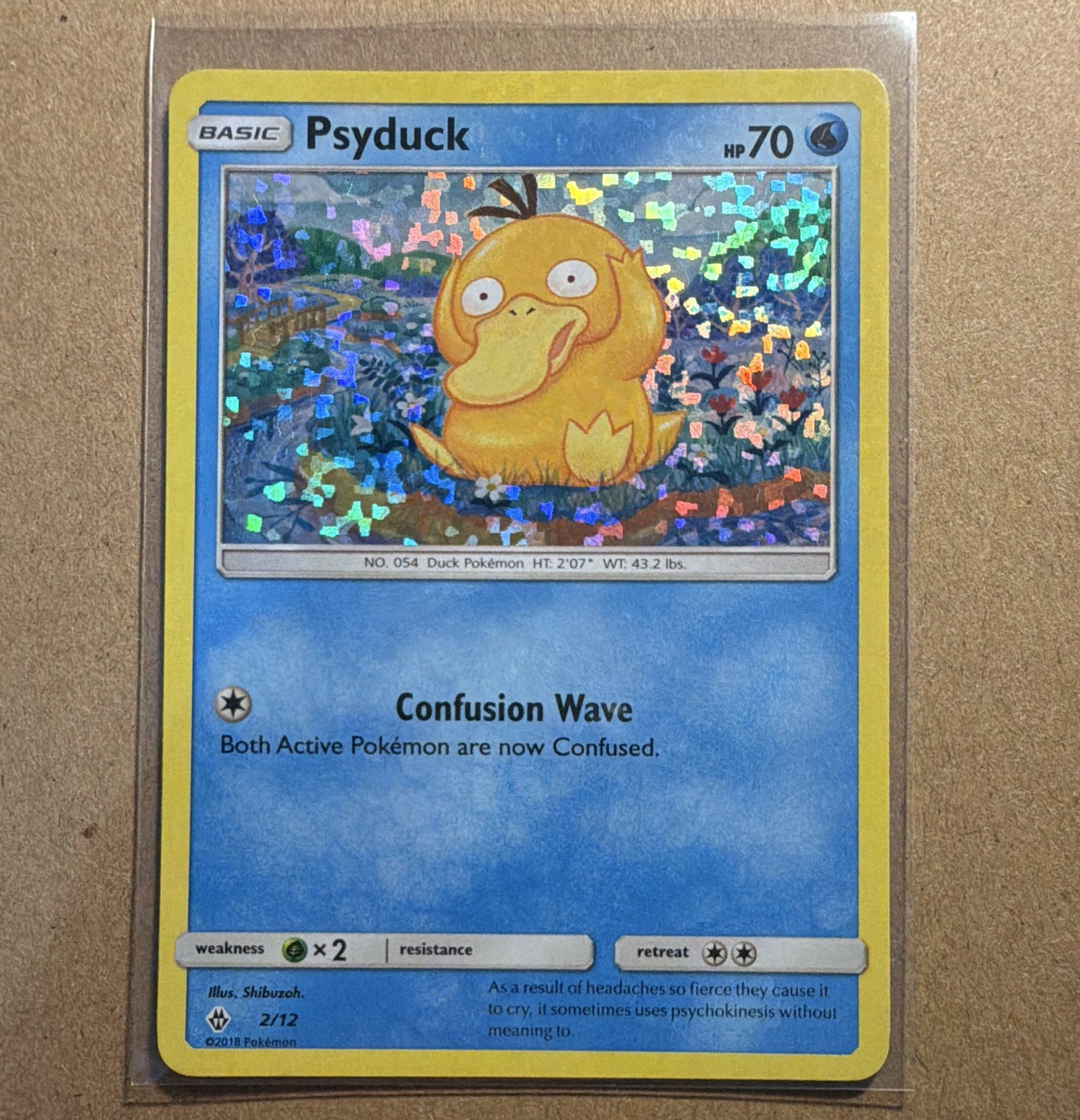 Pokemon Pokemon TCG Psyduck McDonald's 2018 2/12 Holo HP 70 Common EN